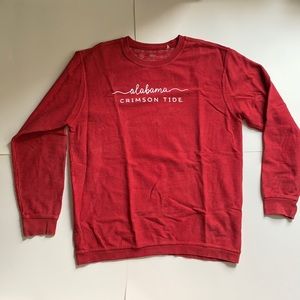 University of Alabama red waffle knit long sleeve